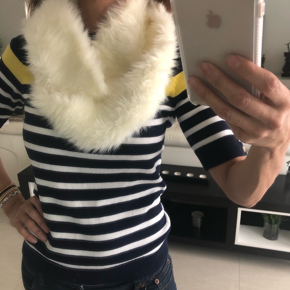 Cream Soft Cozy Fluffy Infinity Scarf - Picture 2 of 6